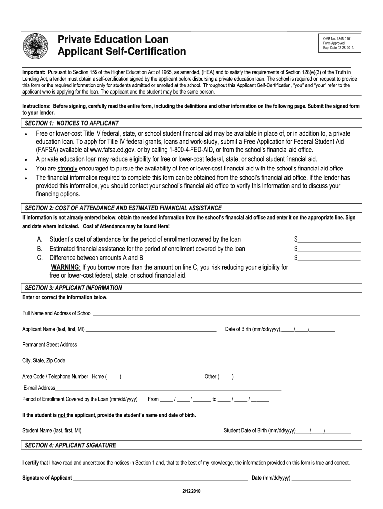  Omb 1845 0101  Form 2010