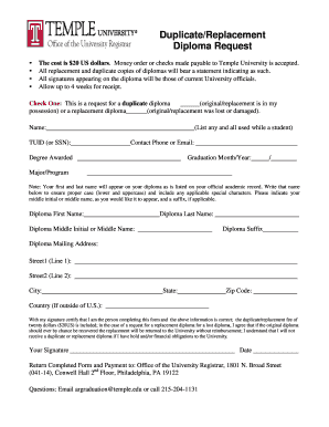 High School Diploma Filler Form