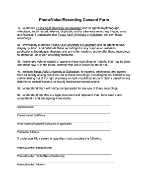 Audio Recording Consent Form Template