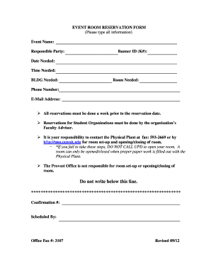Event Reservation Form