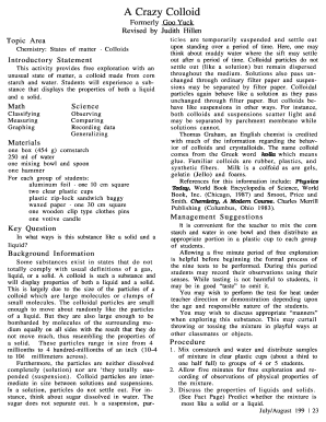 Crazy Colloids Activity  Form