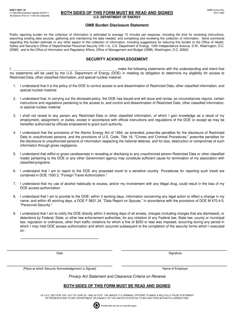 Doe 5631  Form