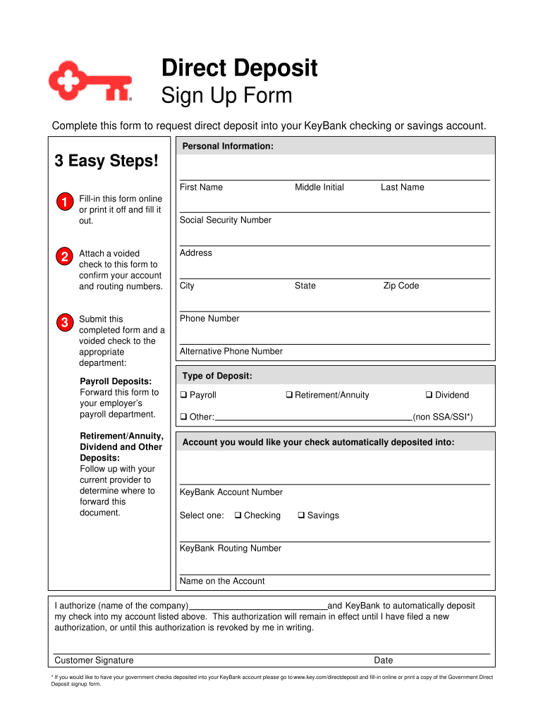 Social Security Direct Deposit Change Form