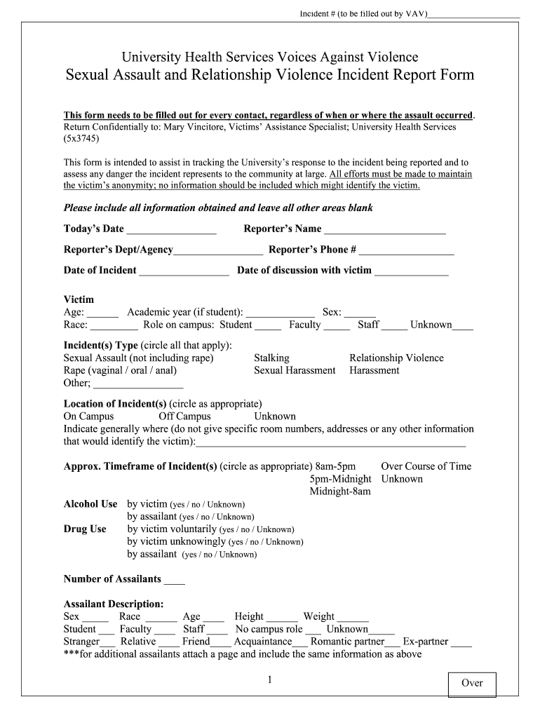 PDF Domestic Violence Fill Out Form