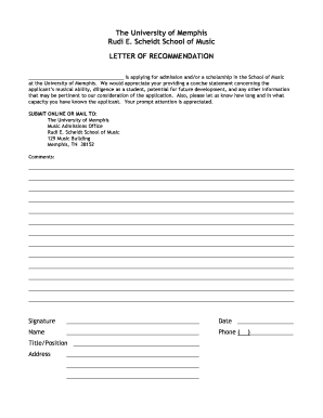 Get and Sign Fill in the Blank Letter of Recommendation  Form