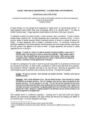 Logic and Legal Reasoning  Form