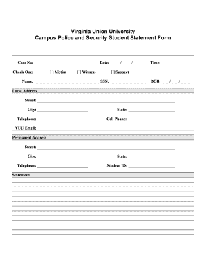 Student Statement Form