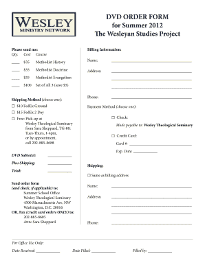  the Wesleyan Studies Project Methodist History Dvd Form 2012-2024