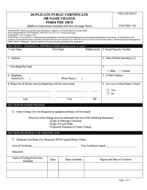 FORM PDE 338 D 04 09 DOC Outlook Calendar 200 Wcupa