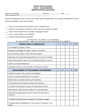 Teacher Interview Evaluation Form