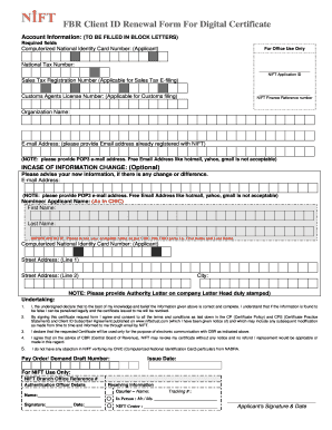 Download Certificate Renewal Request Form NIFT Digital