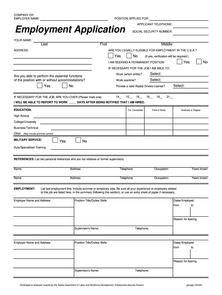  Employment Application Yorktown Motor Lodge 2000-2024