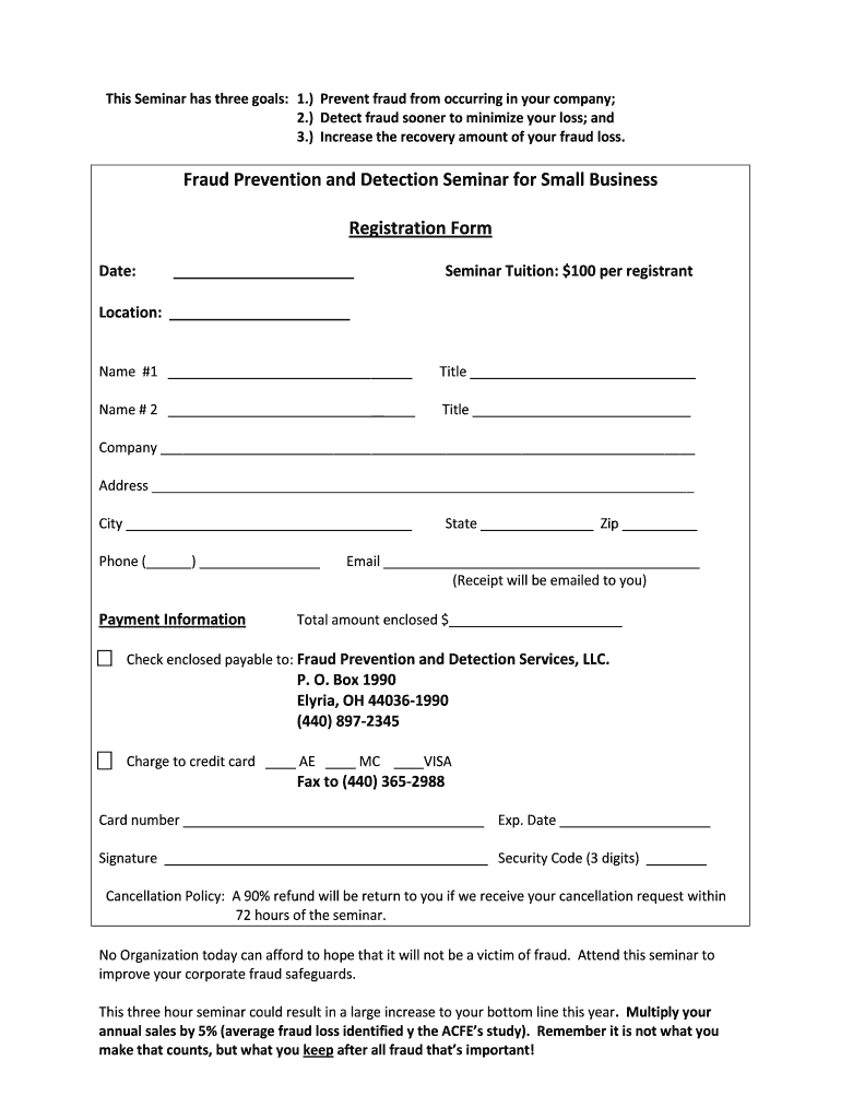 Registration Form Fraud Prevention and Detection Services, LLC