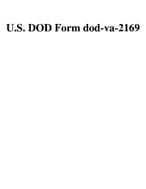 DOD Form Dod Va 2169