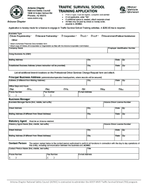 Download Application Forms TSS Traffic Survival School