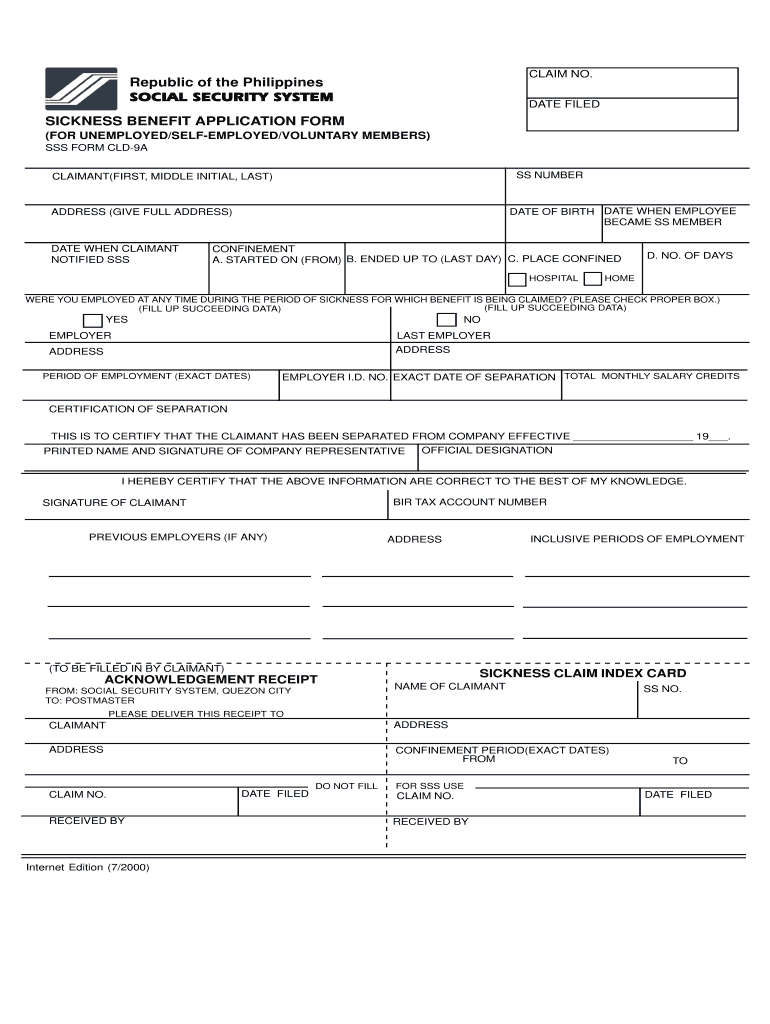 Sickness Reimbursement Form