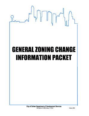 City of Dallas Zoning Change Application Form