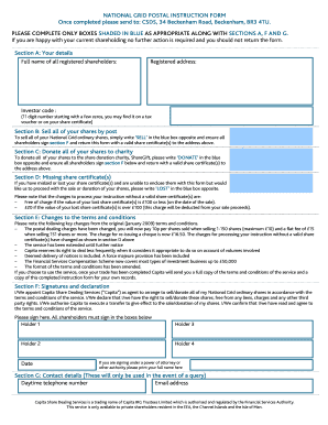 National Grid Share Dealing Form Fill Out And Sign Printable Pdf Template Signnow