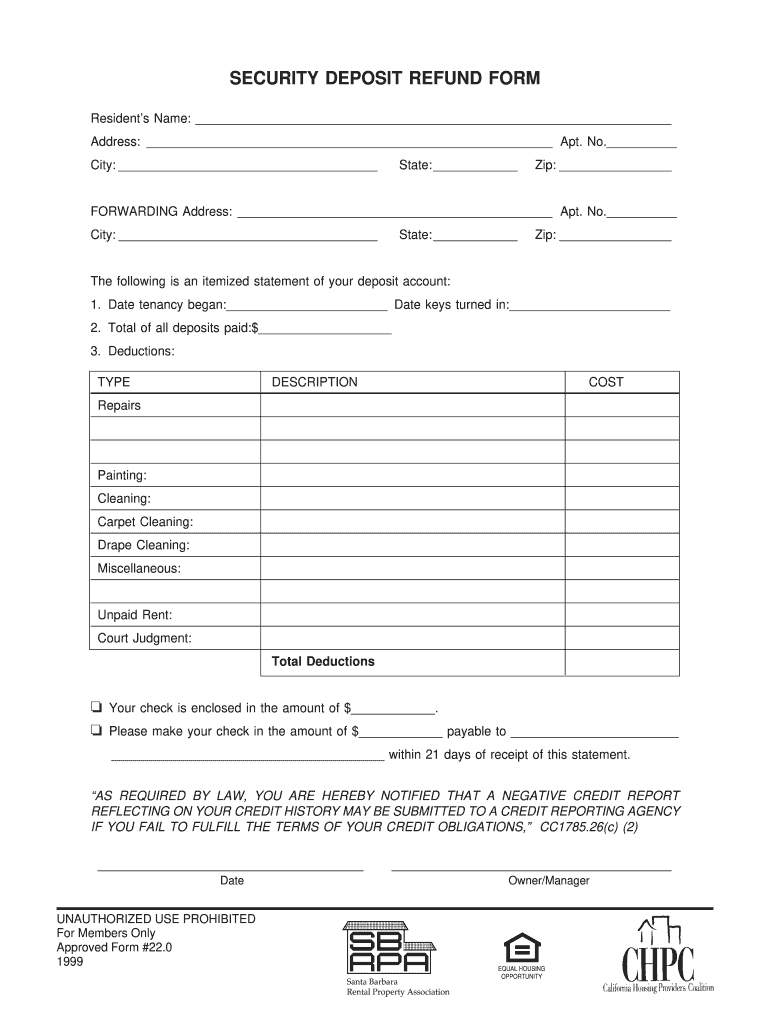  Gambar Form Refund Deposit 1999