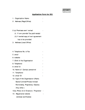 Keonics Vendor Registration  Form