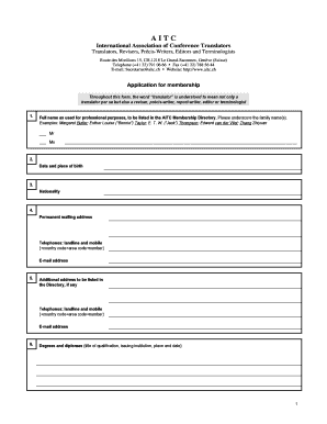 Aitc Membership Online  Form