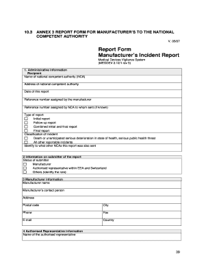 School Incident Report  Form