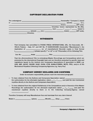 Copyright Declaration Form