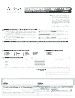 Aqha Registration Form PDF
