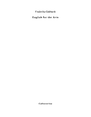 English for the Arts Gebhardt PDF  Form
