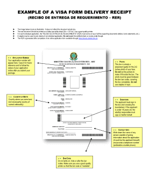 Minist Rio Das Rela Es Exteriores Mre Recibo De Entrega De Requerimento Rer  Form