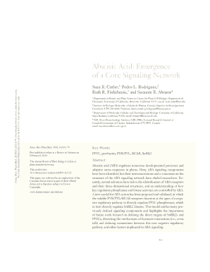 Abscisic Acid Emergence of a Core Signaling Network  Form