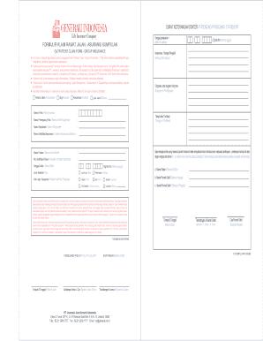 Optik Rekanan Generali  Form