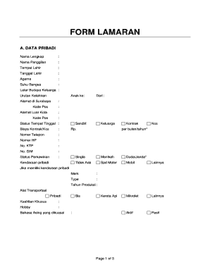 Form Aplikasi Pelamar Pt Yamaha Music Manufacturing Asia