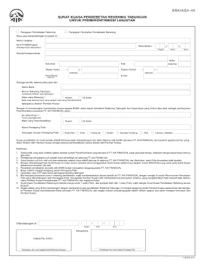 Surat Kuasa Adira  Form