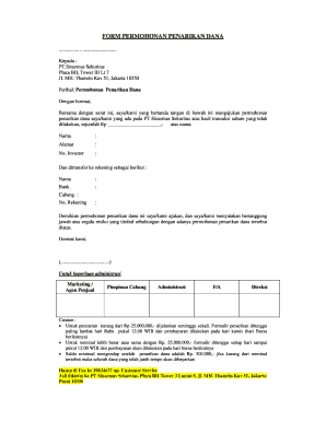 Form Penarikan Dana