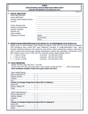 Email Layanan Merchant Bca  Form