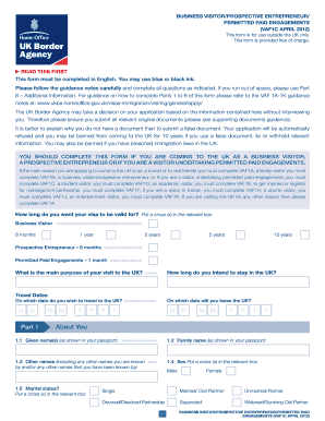 Download Uk Border Agency Form Business Visitor Prospective Entrepreneurpermitted Paid Engagements Vaf1c December