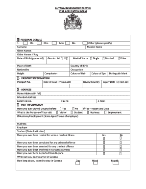 Requirements for Immigration Officer  Form