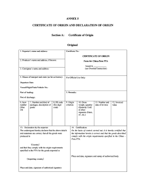 Annex 5 Certificate  Form