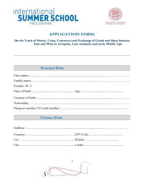 University of Bologna Application Form