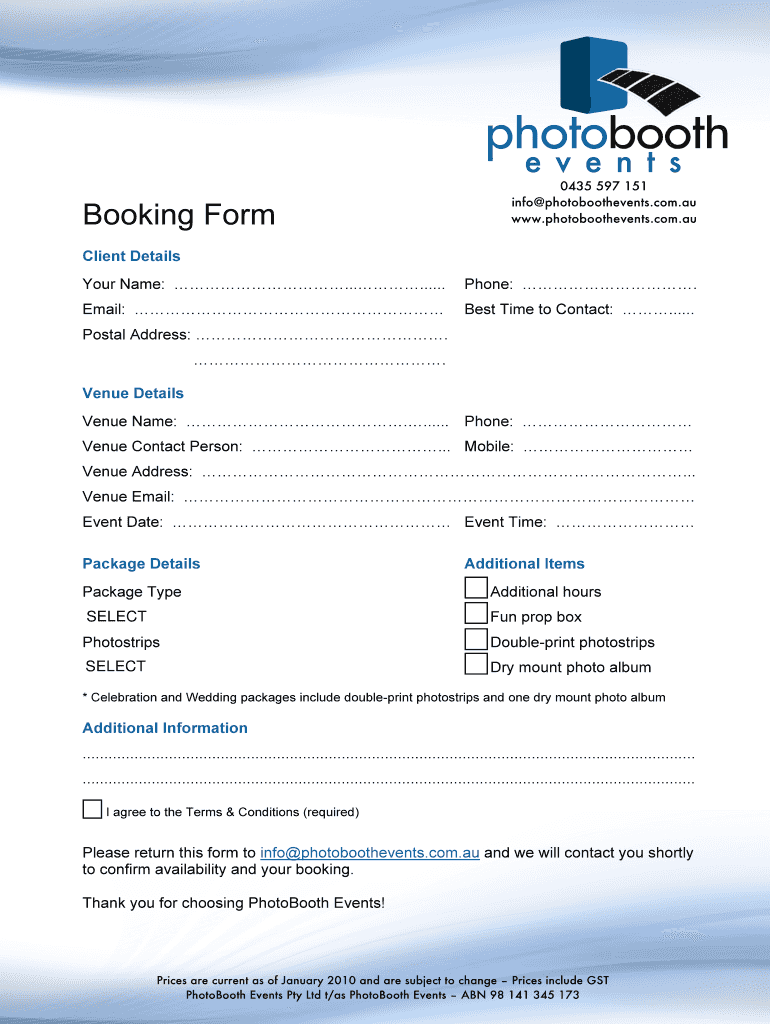  Get and Sign Booking Form - PhotoBooth Events 2010-2024