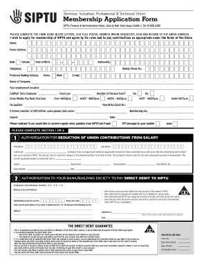 Siptu Membership Form