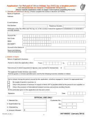 Vat 60 Oec  Form