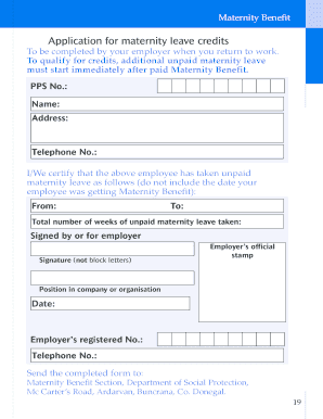 Maternity Leave Form PDF Download