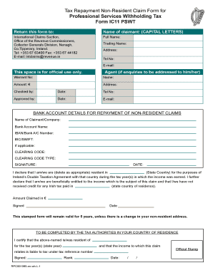 Financial Status Questionnaire  Form