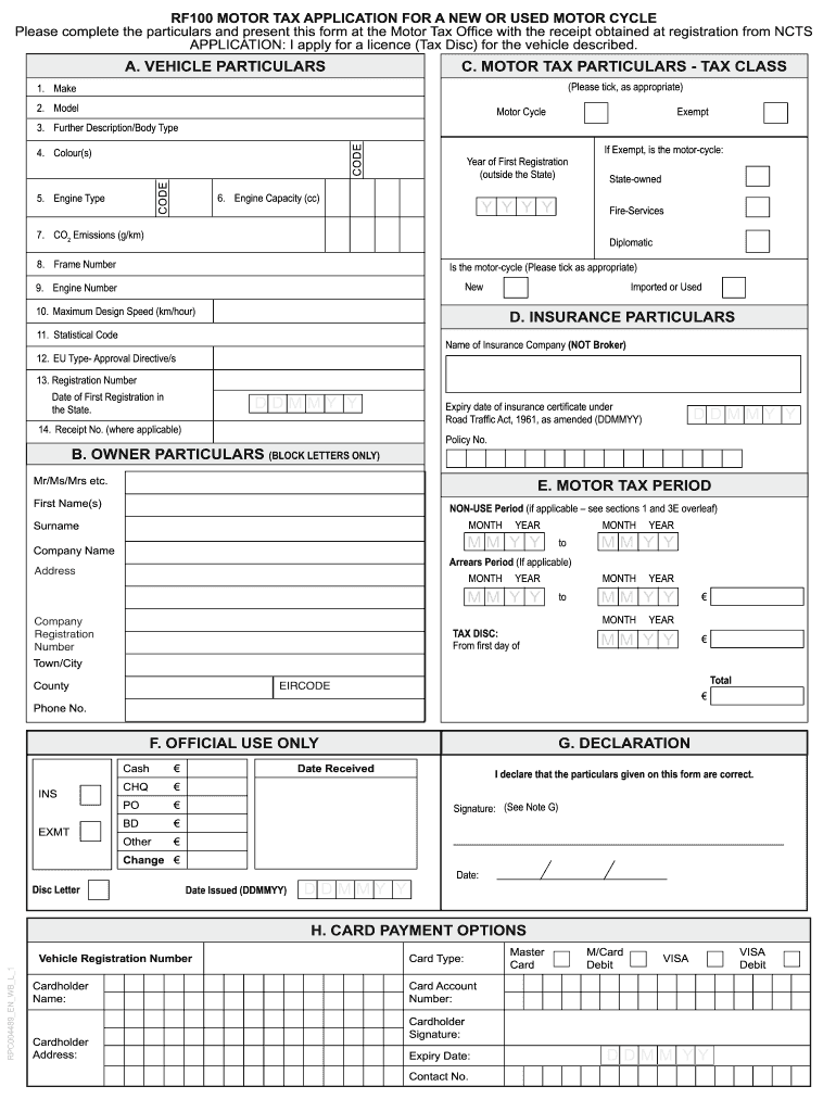 Rf100  Form