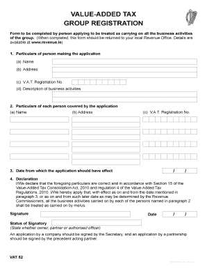 Vat52  Form