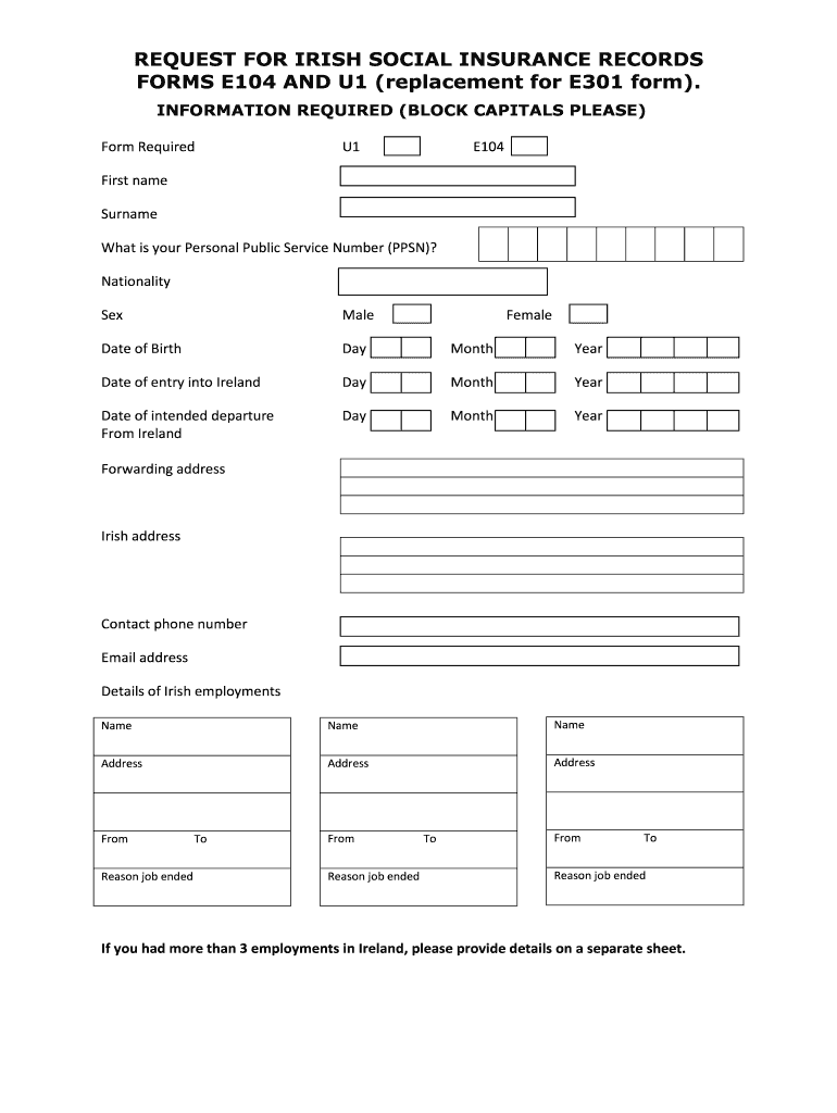 E104 Form PDF
