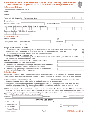 Vat 71  Form