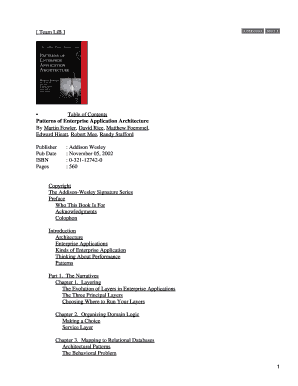 Patterns of Enterprise Application Architecture PDF  Form